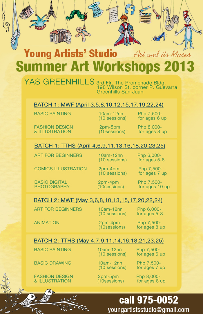 Summer Art Workshops Greenhills