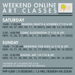 (01_01 dates only) Weekend Online Art Class poster_Drawing&nbsp;Class