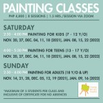(02_01 dates only) Weekend Online Art Class poster_Painting&nbsp;Class